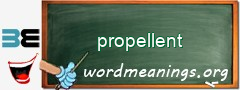 WordMeaning blackboard for propellent